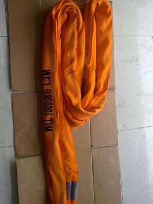 satın al Ağır Güçlü Sonsuz Yuvarlak Sling Polyester WLL 10T EN1492-2 Yumuşak Turuncu online manufacture