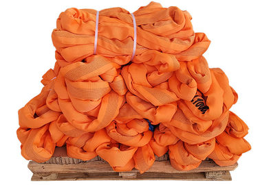 satın al Ağır Hizmet Tipi Sonsuz Yuvarlak Askı Polyester Malzeme Düz Dokuma Desen Turuncu Renk online manufacture
