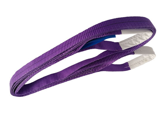satın al Mor Polyester Düz Webbing Sling Düz Web kaldırma Slings ISO9000 online manufacture