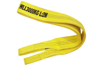 satın al Vinç için Polyester Dubleks Düz Göz Sling 3 Ton Sarı Renk online manufacture