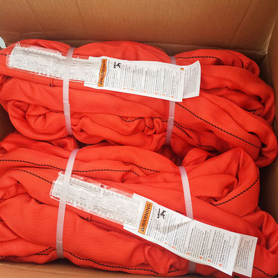 satın al OEM Ağır Güçlü Poliester Sonsuz Yuvarlak Sling Kırmızı Dikey 7 ton online manufacture