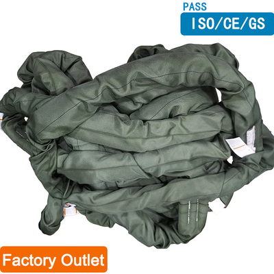 satın al Ağır Hizmet Tipi Zeytin Polyester Yuvarlak Sling Ceket Dimi Örgü İnşaat Dikey 68000 LBS online manufacture